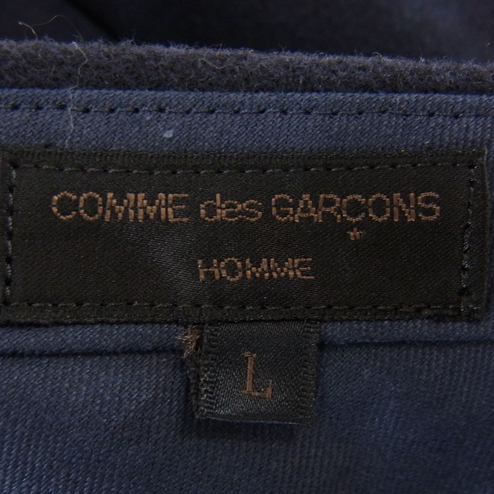 COMME des GARCONS HOMME コムデギャルソンオム AD1995 HP-08003L 90s ヴィンテージ ウール 2タック ワイド テーパード パンツ ネイビー系 L【中古】