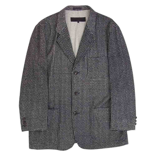 COMME des GARCONS HOMME コムデギャルソンオム AD1995 HJ-08020M 90s ヴィンテージ 千鳥格子柄 ウール テーラード ジャケット グリーン系 M【中古】