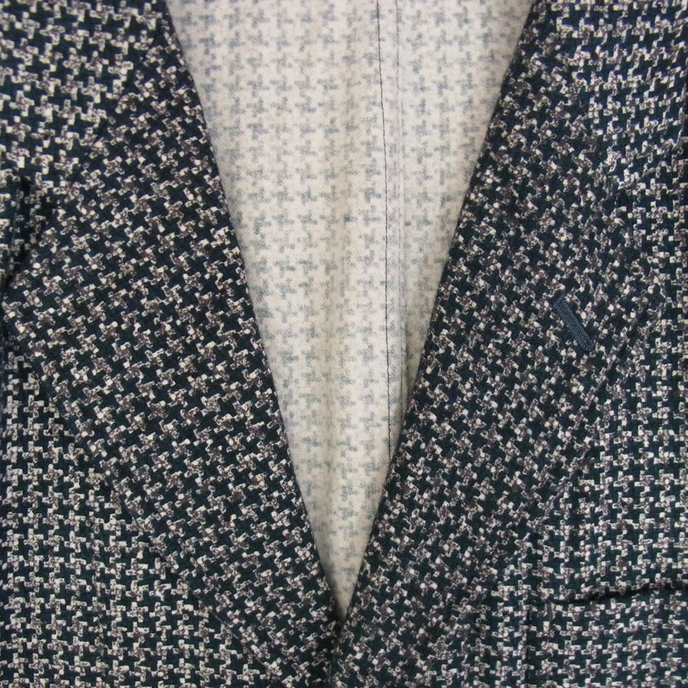 COMME des GARCONS HOMME コムデギャルソンオム AD1995 HJ-08020M 90s ヴィンテージ 千鳥格子柄 ウール テーラード ジャケット グリーン系 M【中古】