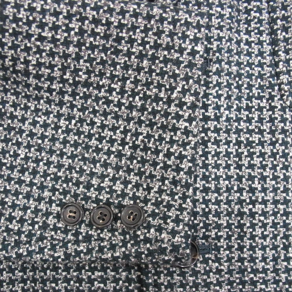 COMME des GARCONS HOMME コムデギャルソンオム AD1995 HJ-08020M 90s ヴィンテージ 千鳥格子柄 ウール テーラード ジャケット グリーン系 M【中古】