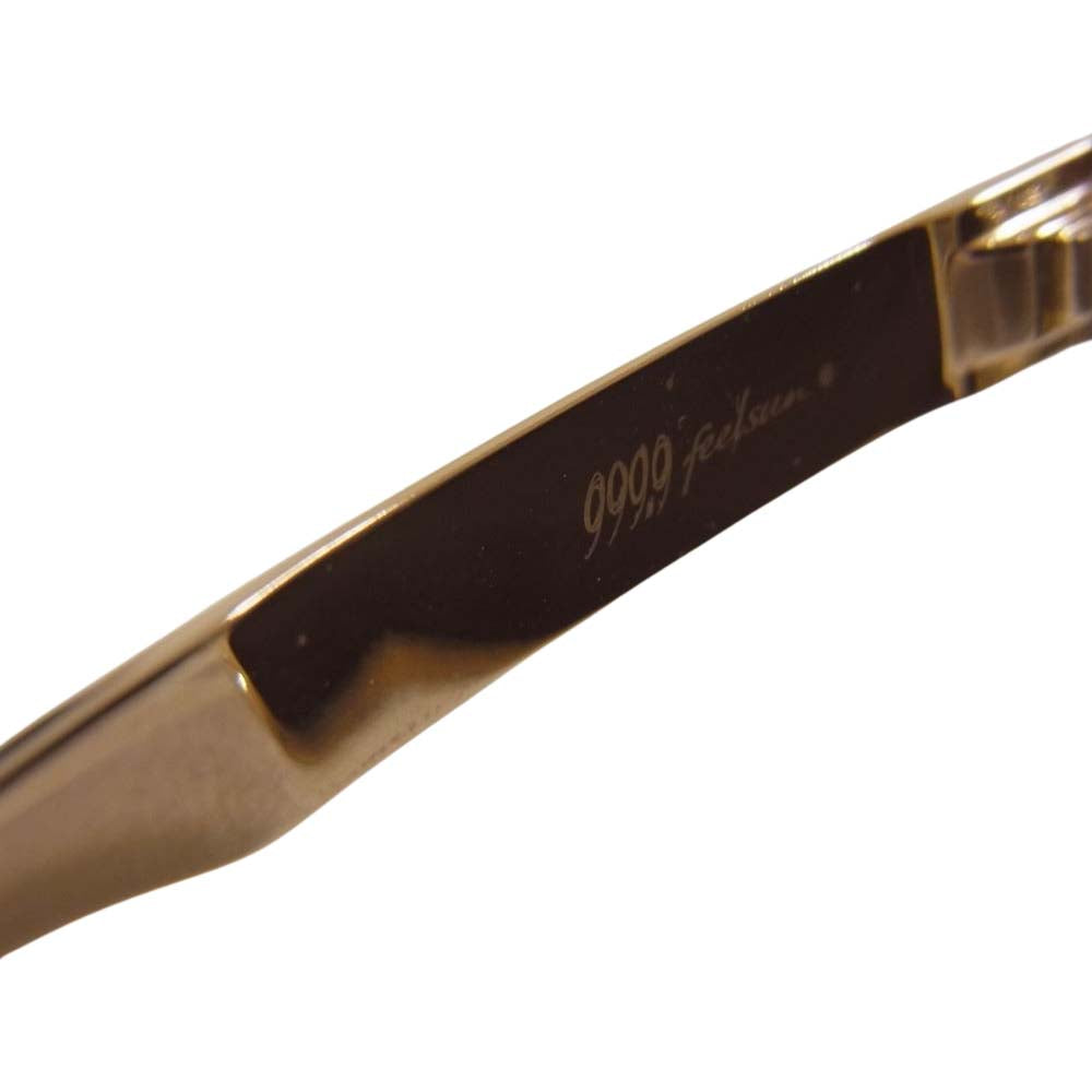 フォーナインズ F-01APM feelsun フィールサン サングラス 眼鏡 ゴールド系【中古】