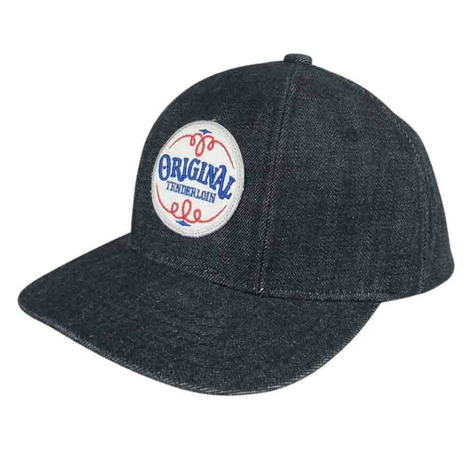 TENDERLOIN テンダーロイン 19AW DENIM CAP デニム ロゴ ワッペン キャップ 帽子 ブラック ブラック系 F【中古】