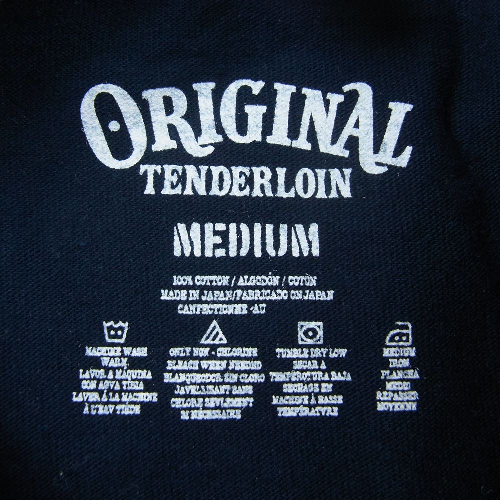 TENDERLOIN テンダーロイン 211SS TEE RH ロープ ロゴ クルーネック Tシャツ 半袖 ネイビー系 M【美品】【中古】