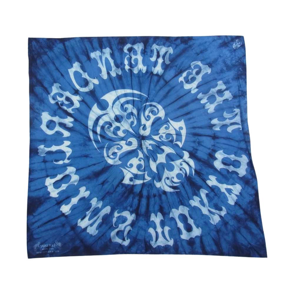 TENDERLOIN テンダーロイン 20SS BANDANA SKULL LITMUS TIE DYE ボルネオ スカル タイダイ バンダナ ネイビー系【美品】【中古】