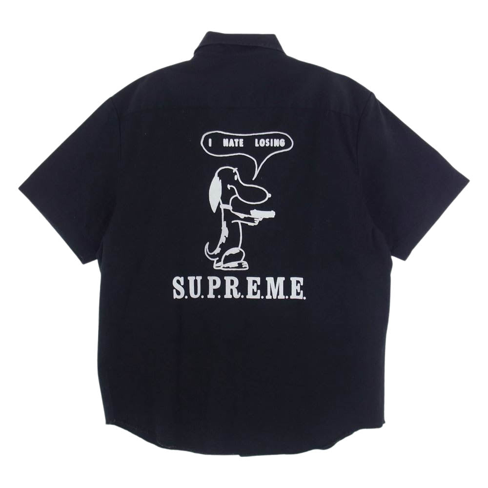 Supreme シュプリーム 21SS  Dog S/S Work Shirt ドッグ ワーク 半袖 シャツ ブラック系 M【中古】