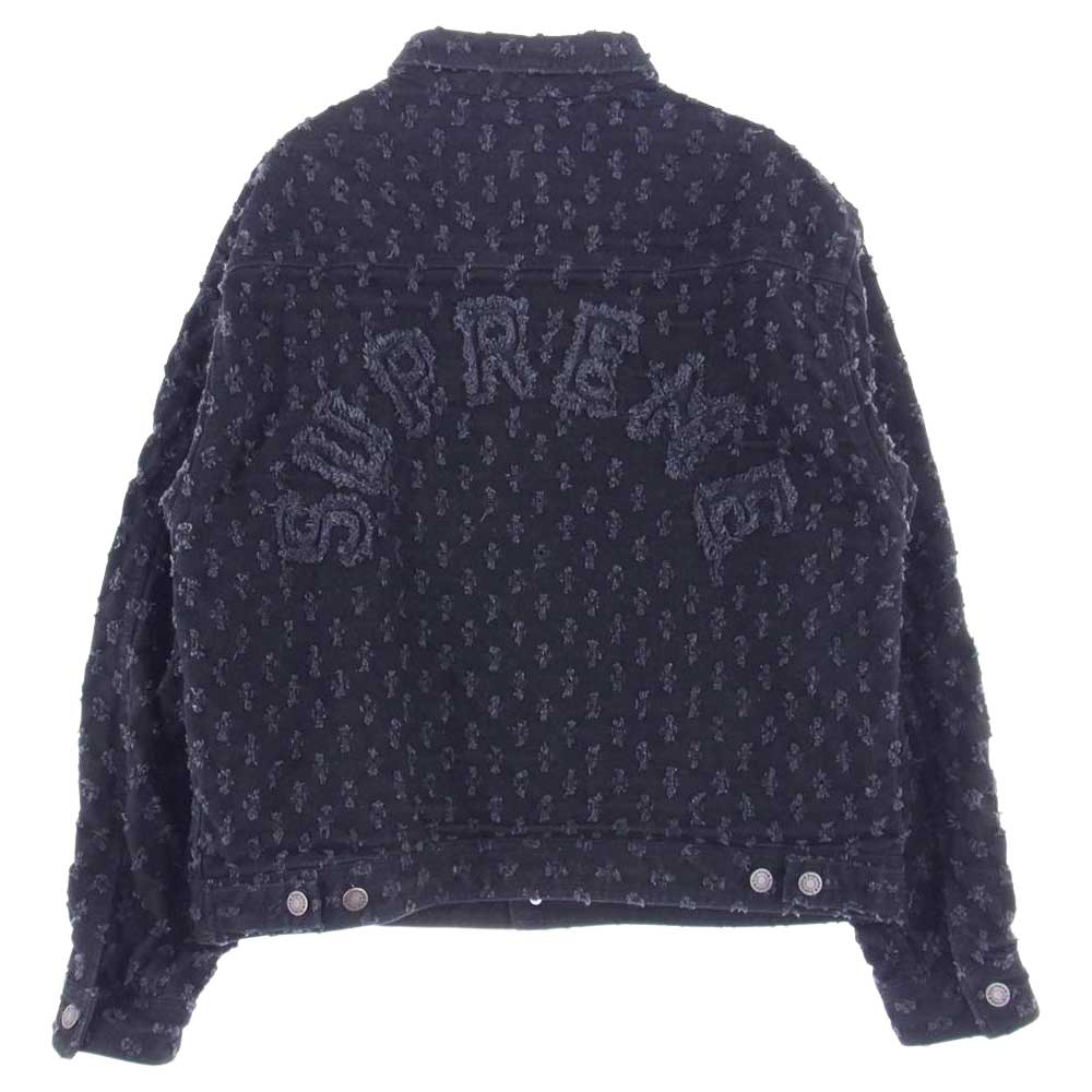 Supreme シュプリーム 20SS Hole Punch Denim  Trucker Jacket  ホールパンチ デニム トラッカー ジャケット Gジャン  ブラック系 M【中古】