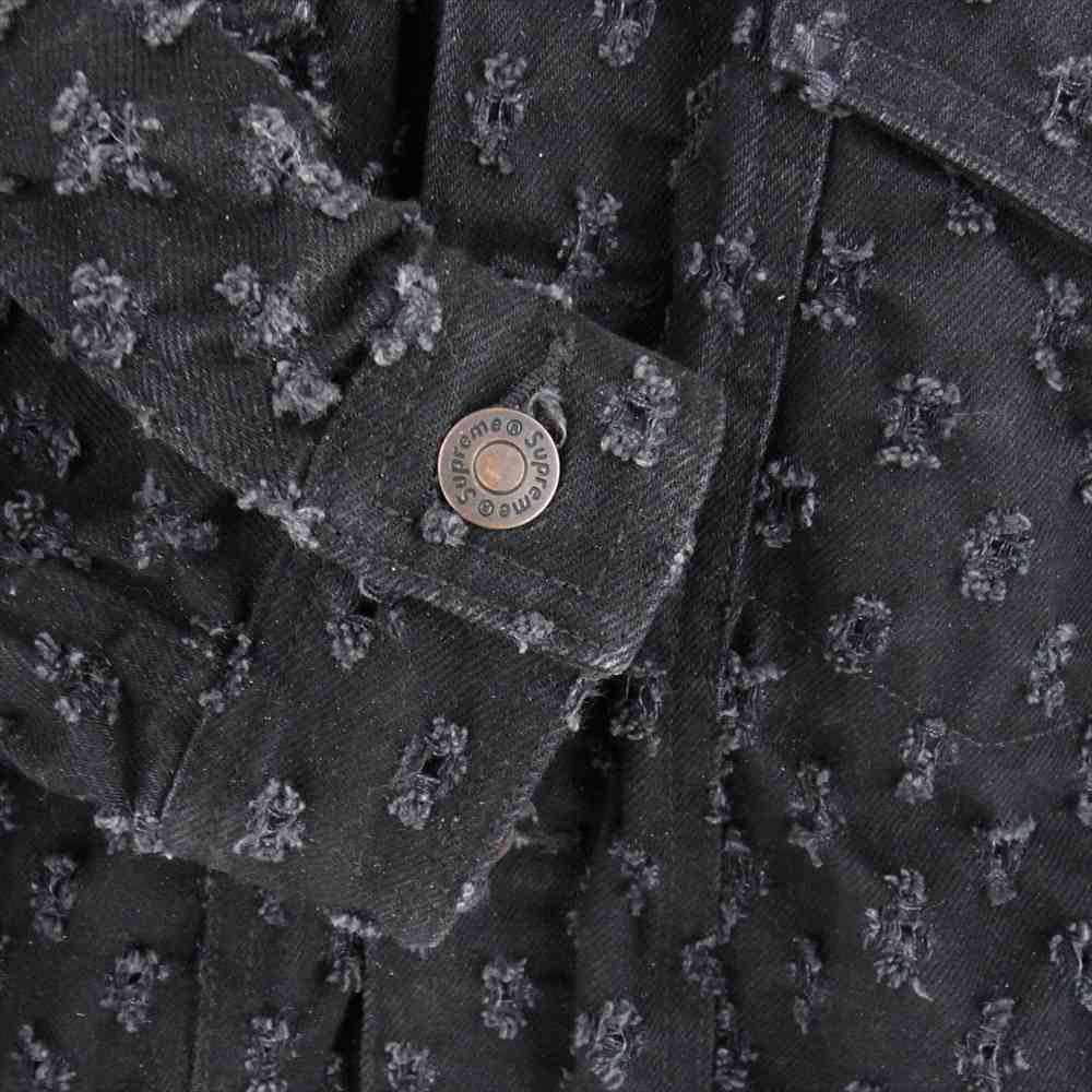 Supreme シュプリーム 20SS Hole Punch Denim  Trucker Jacket  ホールパンチ デニム トラッカー ジャケット Gジャン  ブラック系 M【中古】