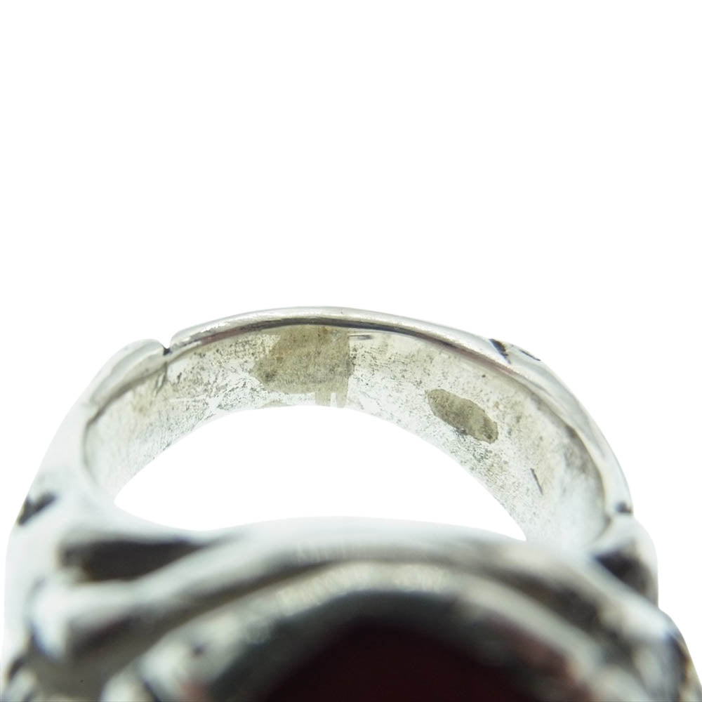 ALEX STREETER アレックスストリーター NEW Angel Heart Ring ニュー エンジェルハート リング シルバー系 レッド系 9号【中古】