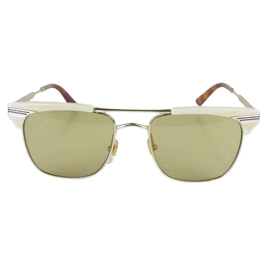 GUCCI グッチ GG02875 005 52□18-150  サングラス アイウェア  ゴールド系 52□18-150【中古】