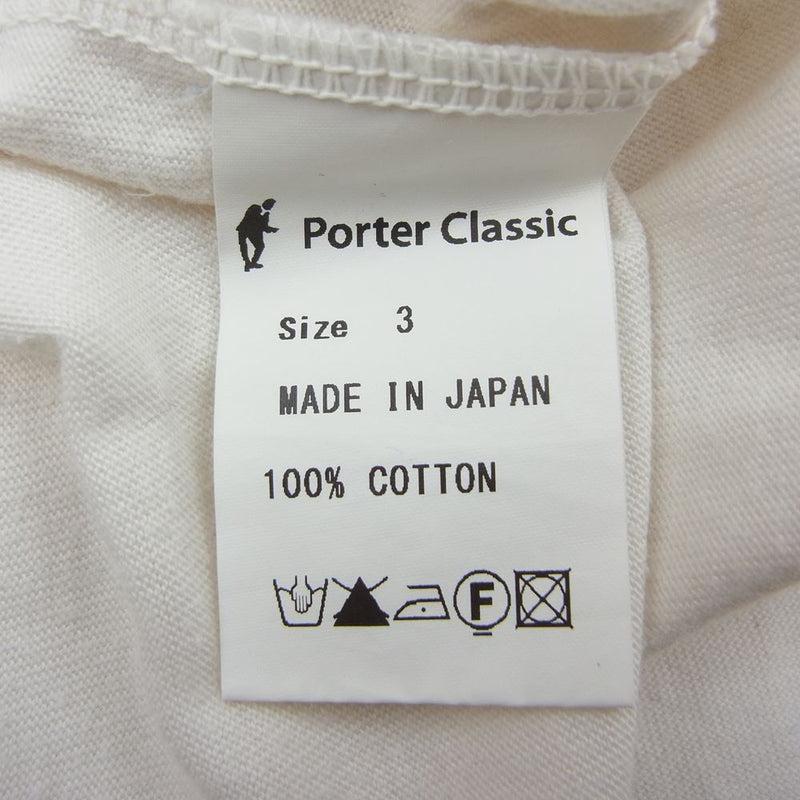 PORTER CLASSIC ポータークラシック HIGH NECK T-SHIRT オーバーサイズ ハイネック Tシャツ ホワイト系 3
