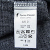PORTER CLASSIC ポータークラシック SASHIKO LINEN PREMIUM SHORT SLEEVE SHIRT 刺し子 リネン プレミアム ショートスリーブシャツ ブラック系 3【中古】