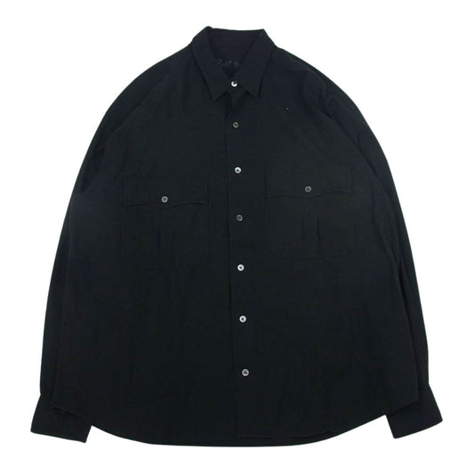 PORTER CLASSIC ポータークラシック ROLL UP VINTAGE COTTON SHIRT ロールアップ ヴィンテージコットン シャツ ブラック系 L【中古】