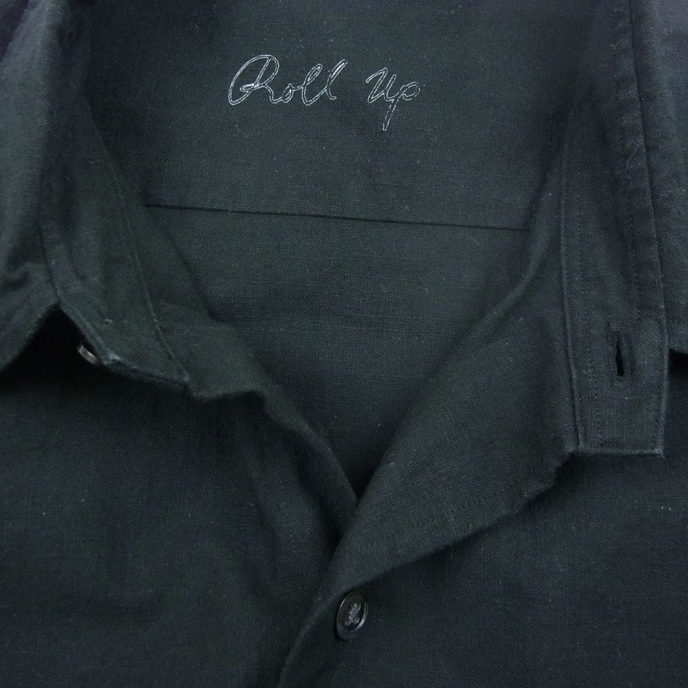 PORTER CLASSIC ポータークラシック ROLL UP VINTAGE COTTON SHIRT ロールアップ ヴィンテージコットン シャツ ブラック系 L【中古】