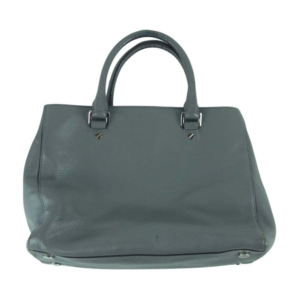 Michael Kors マイケルコース 35H3SBFT2L F-1406 MKチャーム付 レザー ハンド バッグ グレー系【中古】