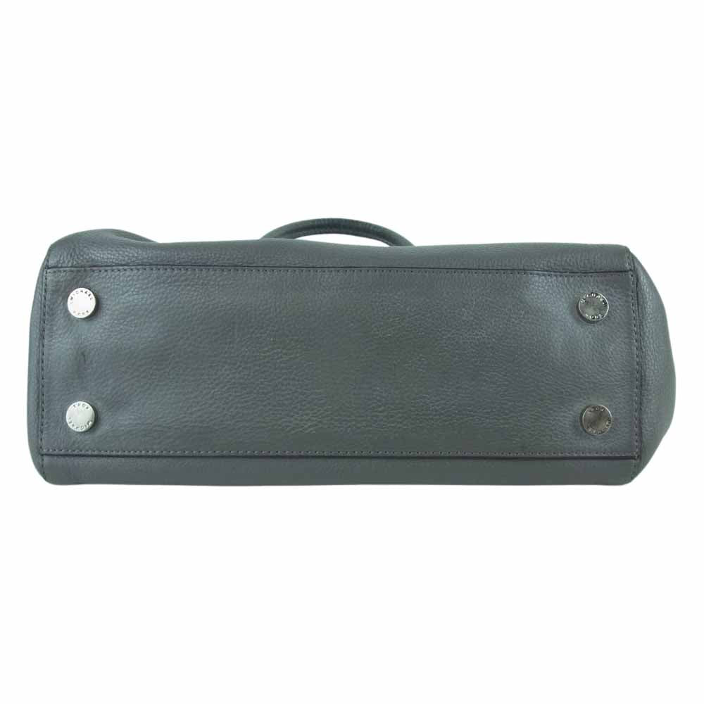 Michael Kors マイケルコース 35H3SBFT2L F-1406 MKチャーム付 レザー ハンド バッグ グレー系【中古】