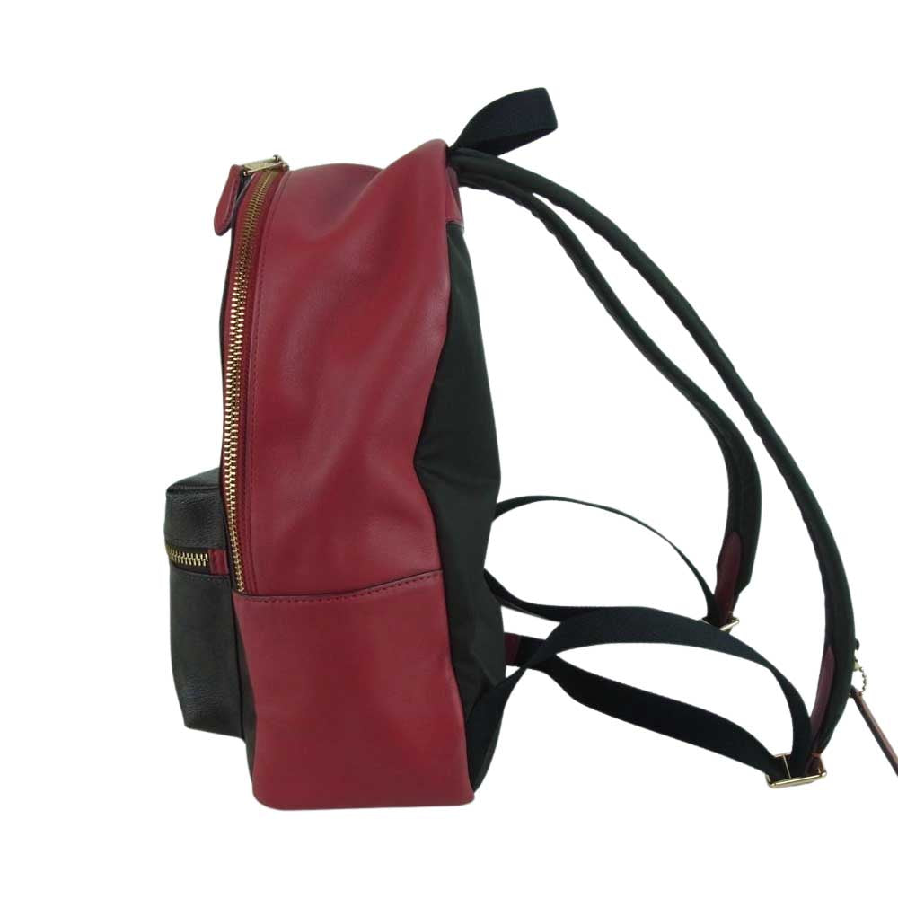 COACH コーチ H1922-F32200 チャーリー シグネチャー ミディアム リュック バックパック カンボジア製 レッド系 ブラウン系【中古】
