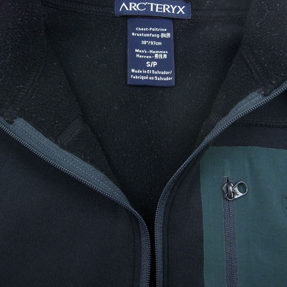 ARC'TERYX アークテリクス 国内正規 サンウェストタグ RHO AR TOP ストレッチ フリース ハーフジップ ジャケット ブラック系 S【中古】