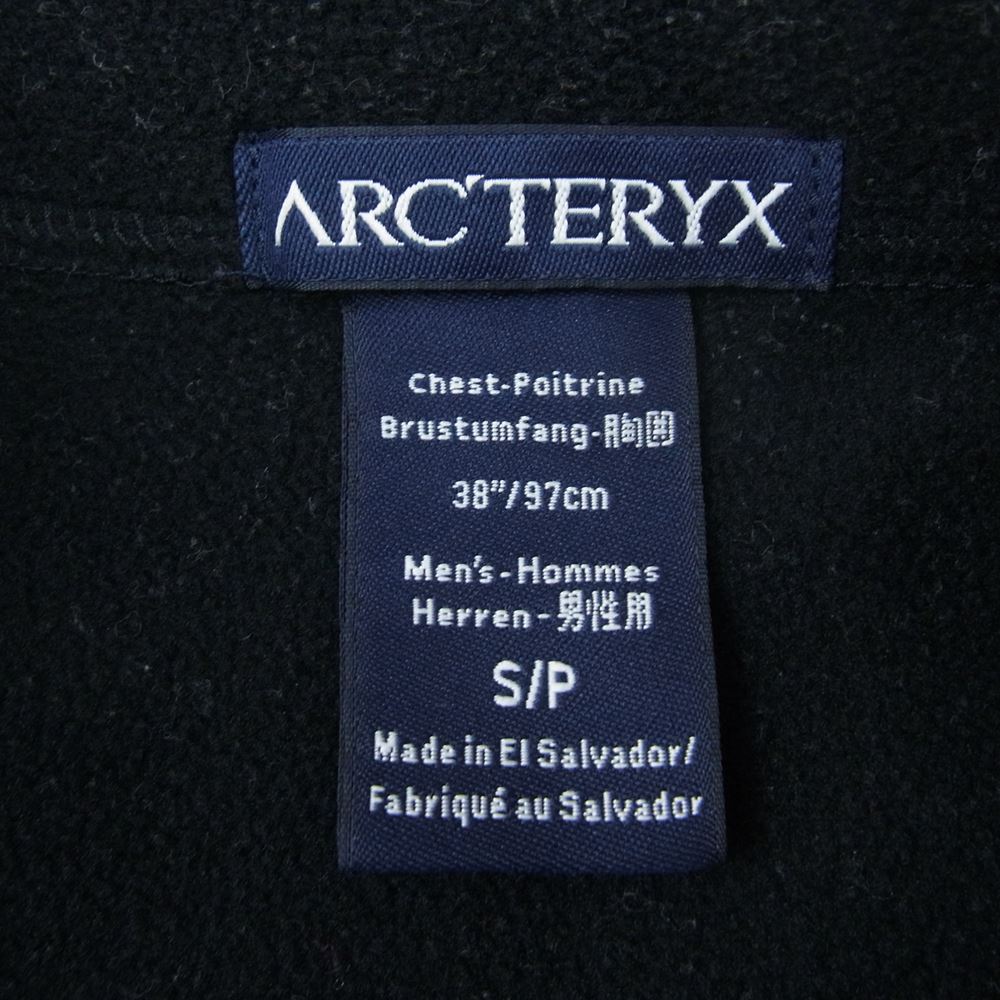 ARC'TERYX アークテリクス 国内正規 サンウェストタグ RHO AR TOP ストレッチ フリース ハーフジップ ジャケット ブラック系 S【中古】
