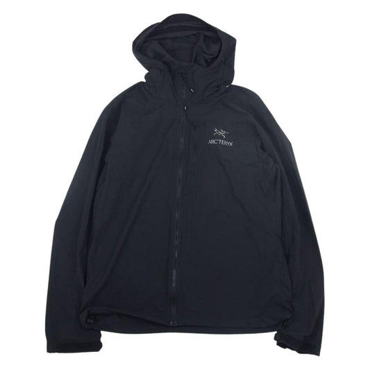ARC'TERYX アークテリクス 国内正規 サンウェストタグ Squamish Hoody スコーミッシュ フーディ ライトシェル パーカ ジャケット ブラック系 XS【中古】