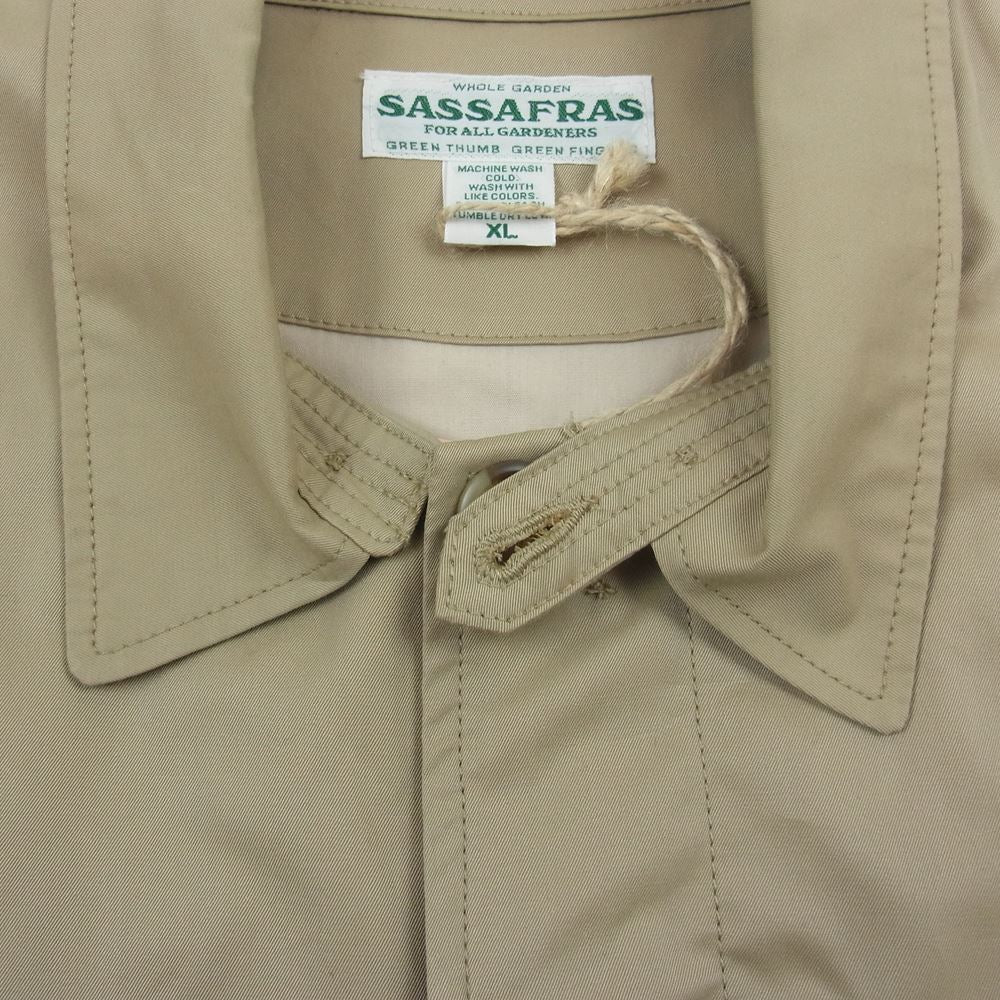 SASAFRAS ササフラス SF-221884 Gardening At Night Coat-Density Gabadine コットン コート ジャケット ベージュ系 XL【新古品】【未使用】【中古】