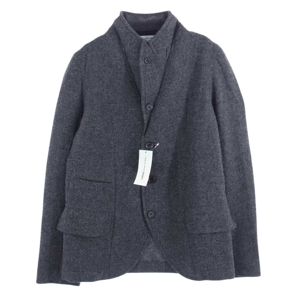 COMME des GARCONS コムデギャルソン SHIRT FH-J009-W21 WOOL BLAZER ウール ブレザー テーラードジャケット ダークグレー系 XS【新古品】【未使用】【中古】