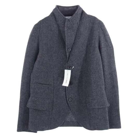 COMME des GARCONS コムデギャルソン SHIRT FH-J009-W21 WOOL BLAZER ウール ブレザー テーラードジャケット ダークグレー系 XS【新古品】【未使用】【中古】