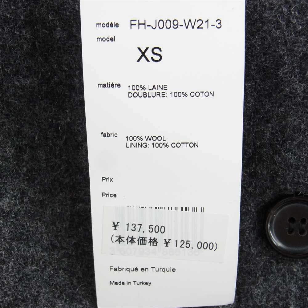 COMME des GARCONS コムデギャルソン SHIRT FH-J009-W21 WOOL BLAZER ウール ブレザー テーラードジャケット ダークグレー系 XS【新古品】【未使用】【中古】
