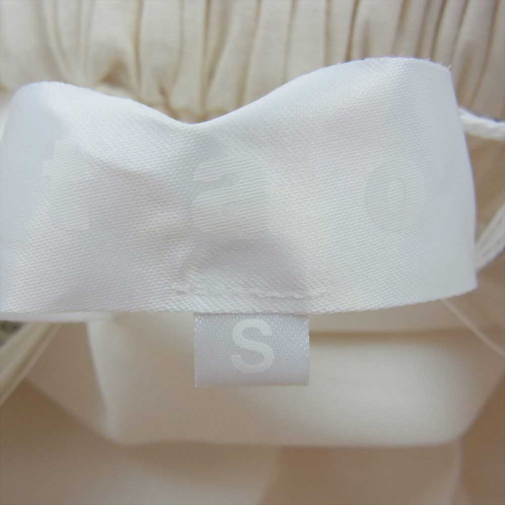 tao COMME des GARCONS タオ コムデギャルソン 22SS TI-S019-051 異素材切替 ギャザー スカート ホワイト系 S【新古品】【未使用】【中古】