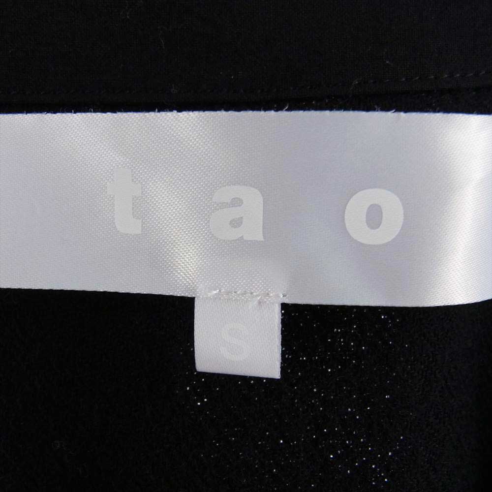 tao COMME des GARCONS タオ コムデギャルソン 22AW TJ-B009-051 チュールドッキング レーススリーブ トップス ブラック系 マルチカラー系 S【極上美品】【中古】