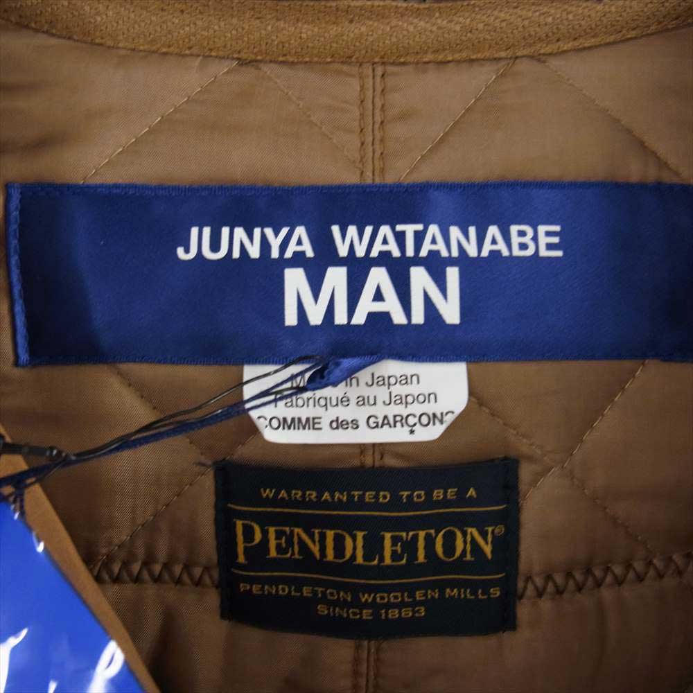 JUNYA WATANABE COMME des GARCONS MAN ジュンヤワタナベコムデギャルソンマン Pendleton ペンドルトン 22AW WJ-C005-051 AZTEC COAT 袖レザー切替 モッズコート ライトブラウン系 マルチカラー系 S【新古品】【未使用】【中古】