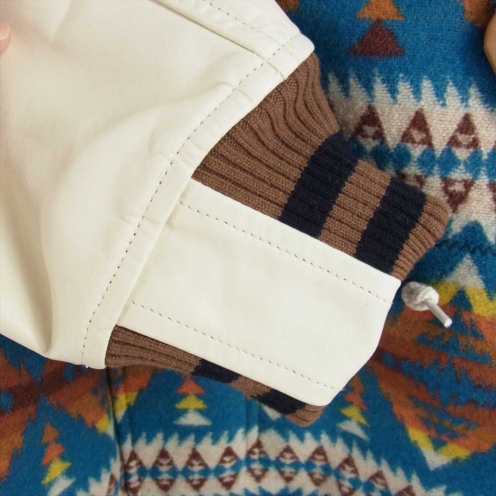 JUNYA WATANABE COMME des GARCONS MAN ジュンヤワタナベコムデギャルソンマン Pendleton ペンドルトン 22AW WJ-C005-051 AZTEC COAT 袖レザー切替 モッズコート ライトブラウン系 マルチカラー系 S【新古品】【未使用】【中古】