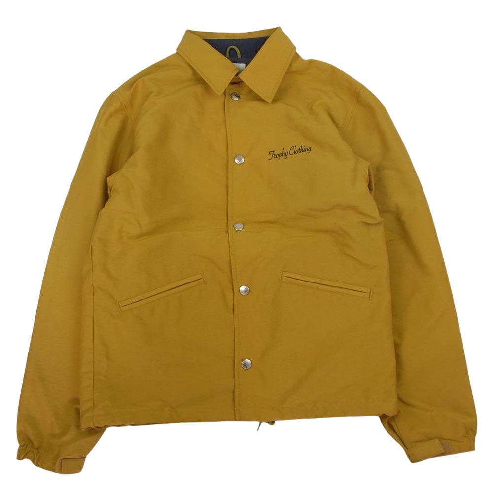 トロフィークロージング Box Logo Warm Up Jacket 60/40 クロス コーチ ジャケット  イエロー系 36【中古】