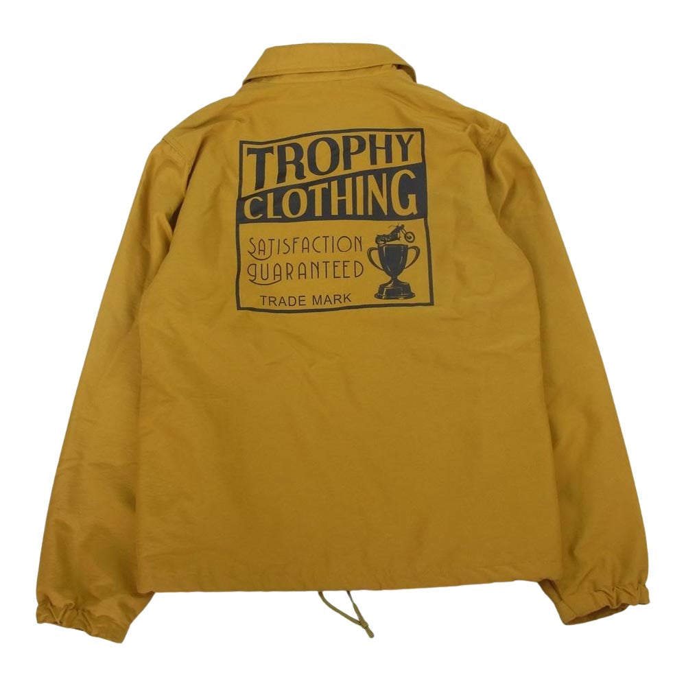トロフィークロージング Box Logo Warm Up Jacket 60/40 クロス コーチ ジャケット  イエロー系 36【中古】