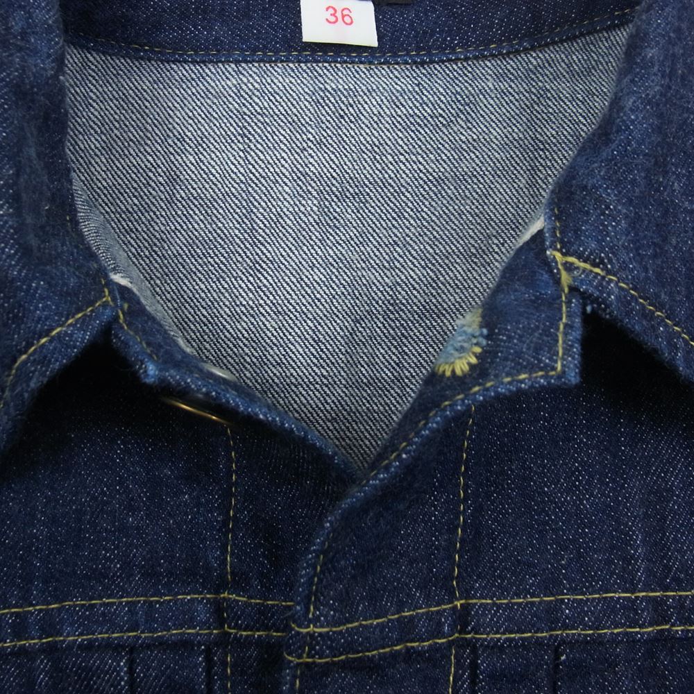 AT LAST アットラスト LOT147J  インディゴ デニム ジャケット インディゴブルー系 36【中古】