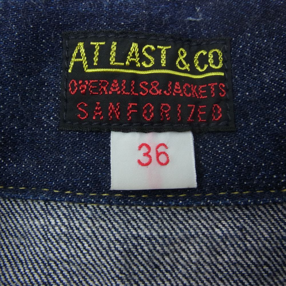 希少品！ AtLast & Co. デニム ジャケット インディゴ ブルー 36