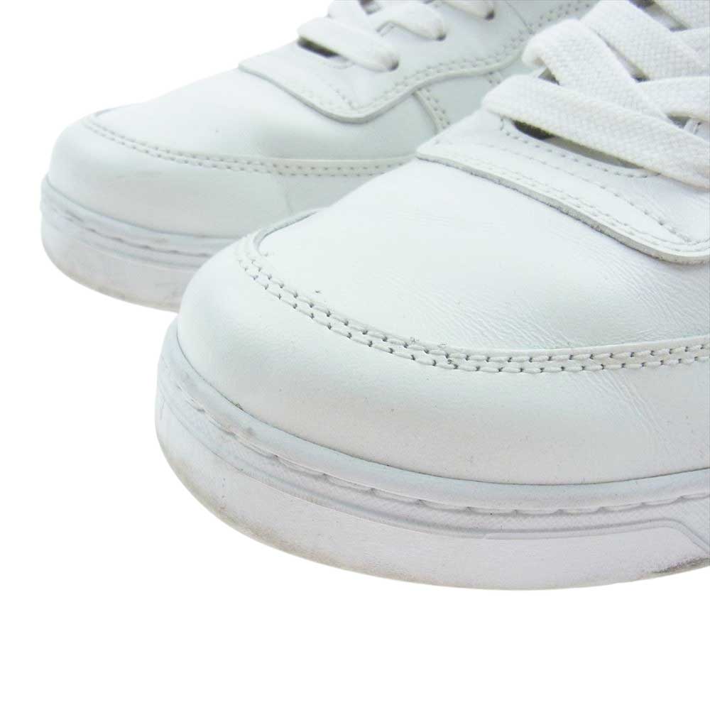 PRADA プラダ 2TG179 三角ロゴ ハイカット レザー スニーカー ホワイト系 25.5cm【中古】