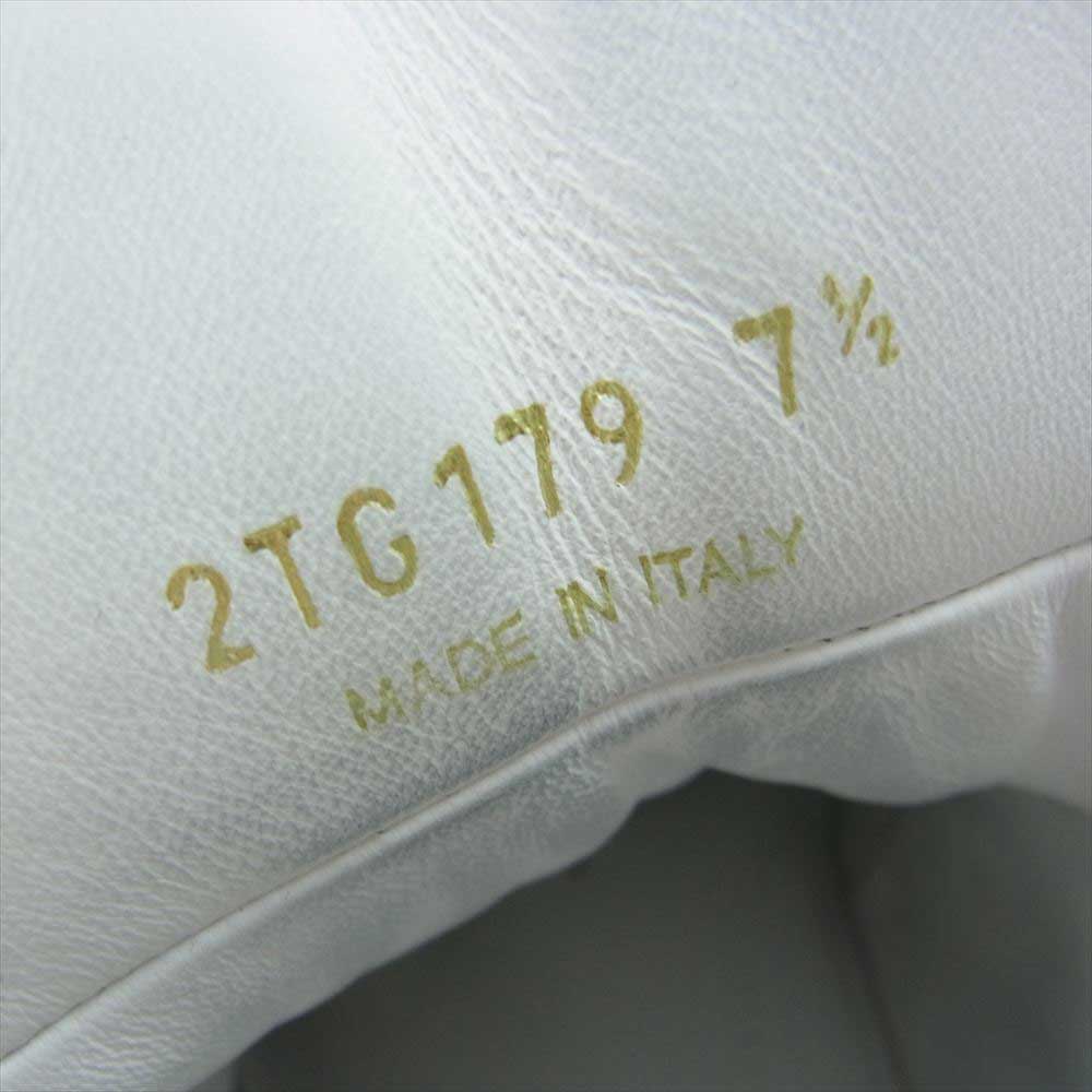 PRADA プラダ 2TG179 三角ロゴ ハイカット レザー スニーカー ホワイト系 25.5cm【中古】