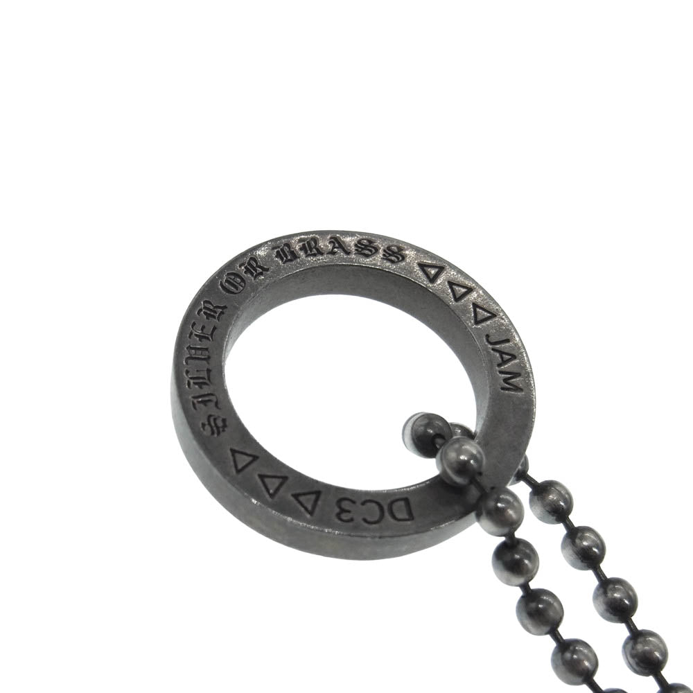 JAM HOME MADE ジャムホームメイド サークル リング 安全ピンボールチェーン ネックレス シルバー系【中古】