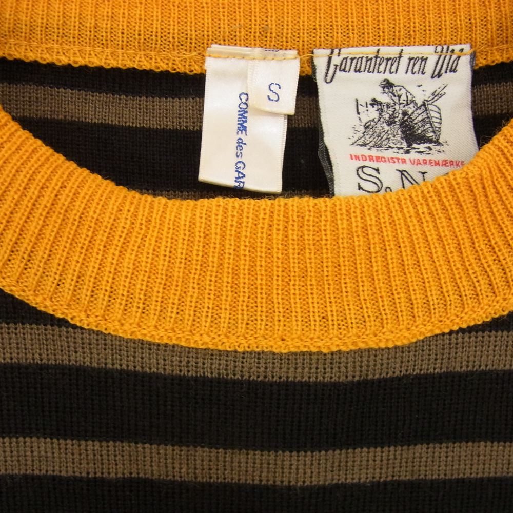 COMME des GARCONS コムデギャルソン W16500 SHIRT S.N.S HERNING ボーダーニット ニット セーター ブラック系 S【中古】