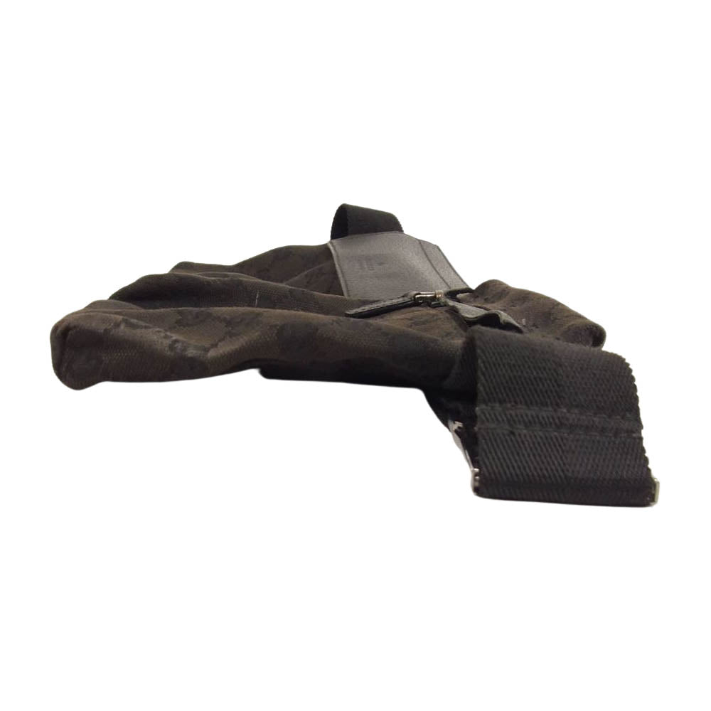 GUCCI グッチ 28566 GG キャンバス ウエスト ボディー バッグ ブラック系【中古】