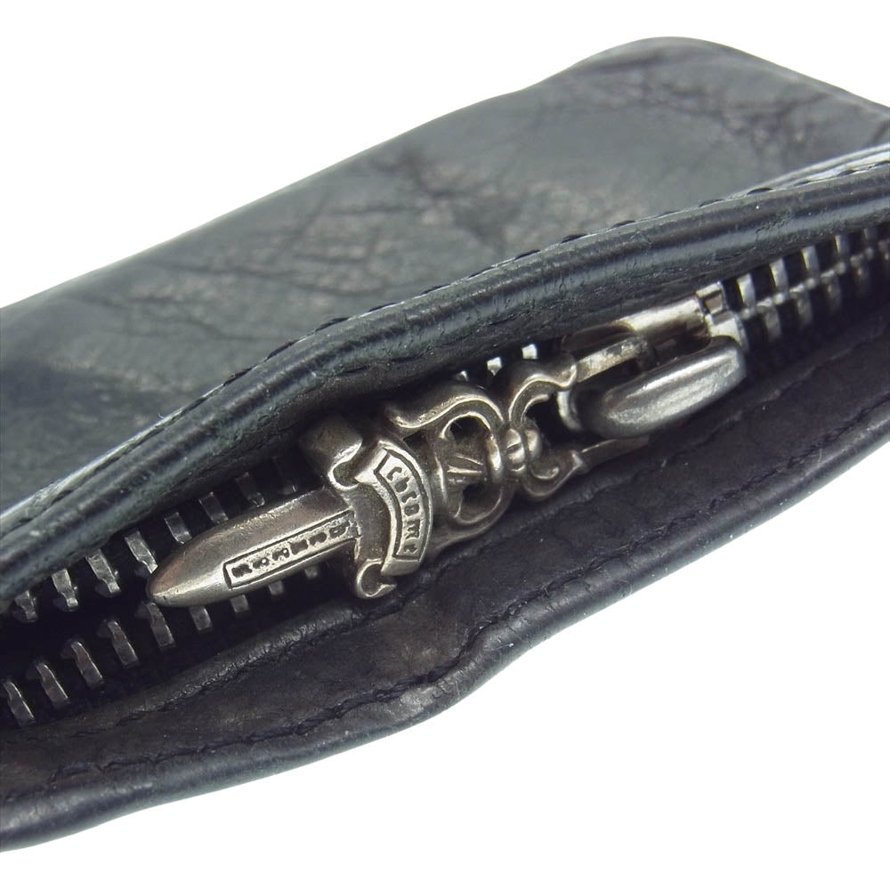CHROME HEARTS クロムハーツ（原本無） ZPR CHNG 3×4 チェンジパース ダガー ジップ コインケース ブラック系【中古】