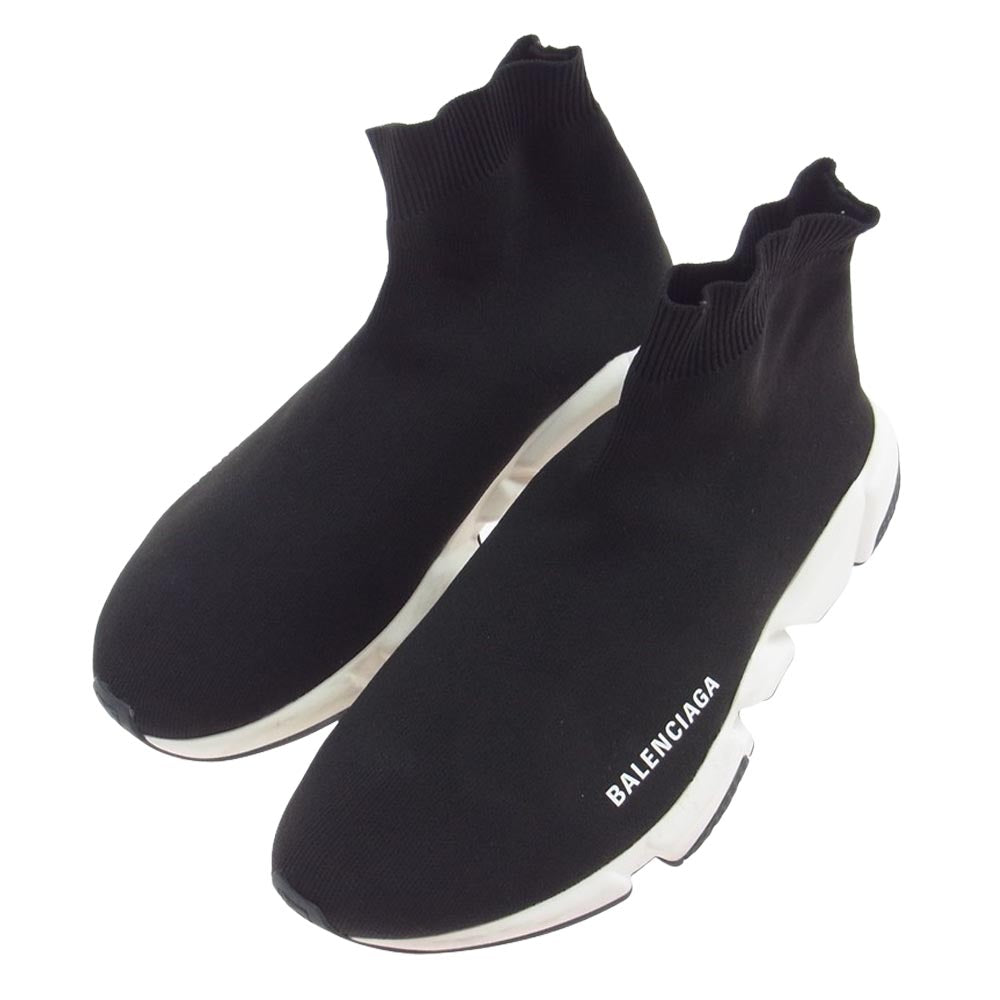 BALENCIAGA バレンシアガ SPEED TRAINER スピード トレーナー ロゴ スニーカー ブラック系 ホワイト系 26.5cm【中古】