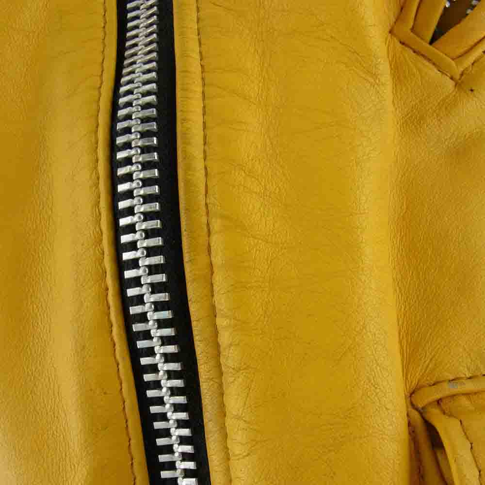 USA Schott レザー ライダースジャケット 黄色 38