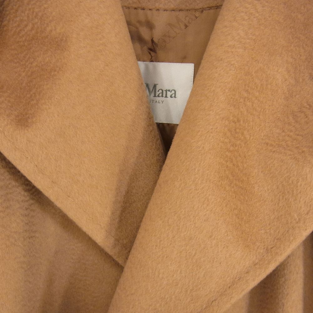 MAX MARA マックスマーラ 73136 白タグ イタリア製 3RIALTO ピュアキャメル フーデット ラップコート ブラウン系 42【中古】