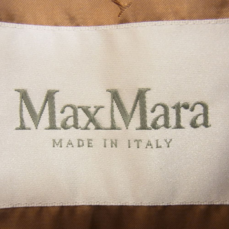 MAX MARA マックスマーラ 73136 白タグ イタリア製 3RIALTO ピュアキャメル フーデット ラップコート ブラウン系 42【中古】