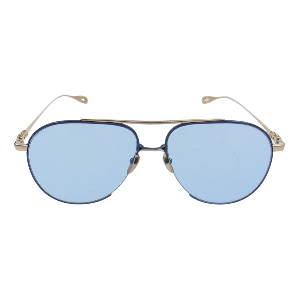 CHROME HEARTS クロムハーツ（原本無） STEPPIN' BLU ティアドロップ サングラス ゴールド系【中古】