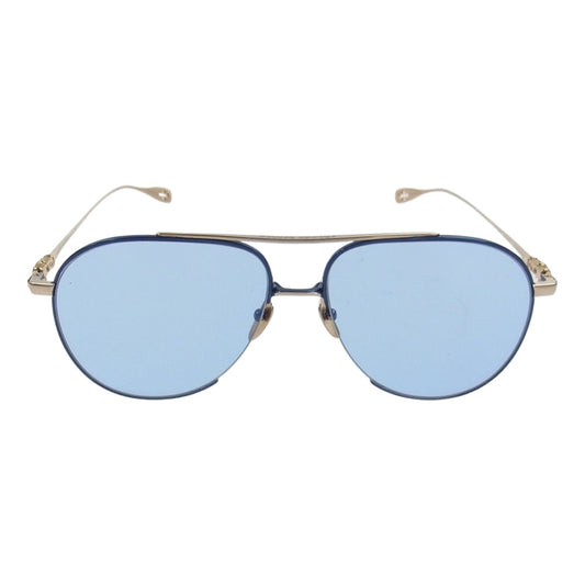 CHROME HEARTS クロムハーツ（原本無） STEPPIN' BLU ティアドロップ サングラス ゴールド系【中古】