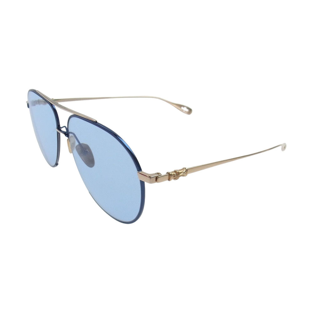 CHROME HEARTS クロムハーツ（原本無） STEPPIN' BLU ティアドロップ サングラス ゴールド系【中古】