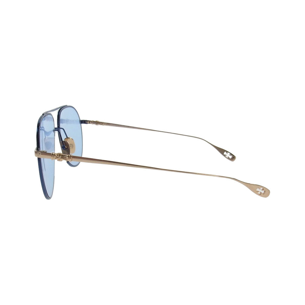 CHROME HEARTS クロムハーツ（原本無） STEPPIN' BLU ティアドロップ サングラス ゴールド系【中古】