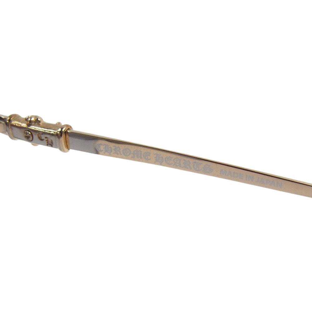 CHROME HEARTS クロムハーツ（原本無） STEPPIN' BLU ティアドロップ サングラス ゴールド系【中古】